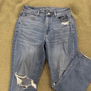 American Eagle Outfitters Women's Ripped Blue Boyfriend Jeans